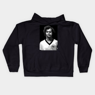 Franz Beckenbauer Legend Black And White Kids Hoodie